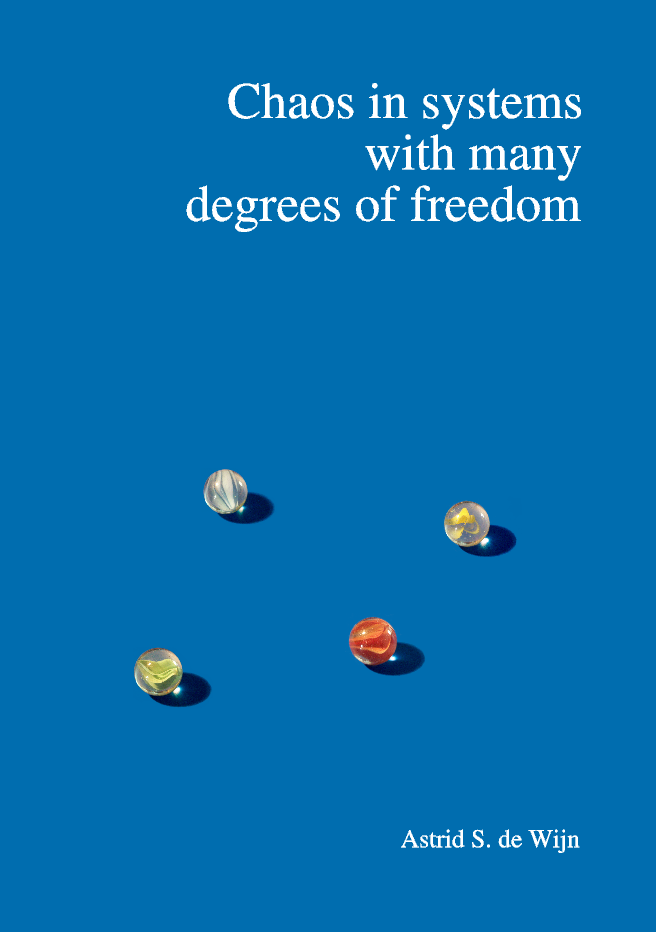 the cover of Astrid de Wijn's PhD thesis, four marbles on a blue background